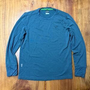 Icebreaker T-shirt Men's Medium Long Sleeve Merino Wool Crew neck Y4-23